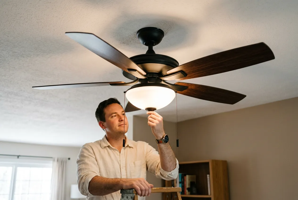 Chef searing steak in stainless steel pan